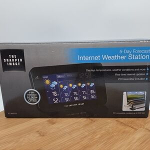 Sharper Image Black Digital Weather Station